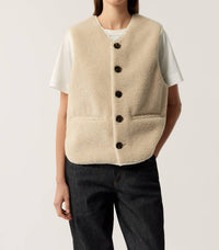 soeur Fusil Faux Fur Jacket in ecru - women's jacket