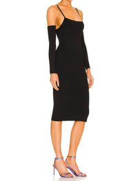 Alice + Olivia - Convertible Ribbed Knit Midi Dress