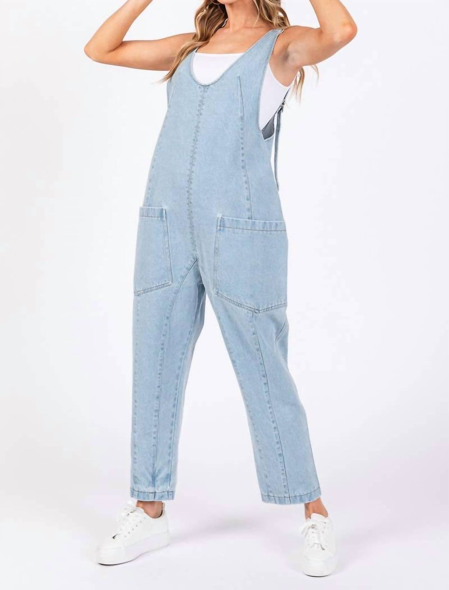 Sewn And Seen - Washed Overall Jumpsuit