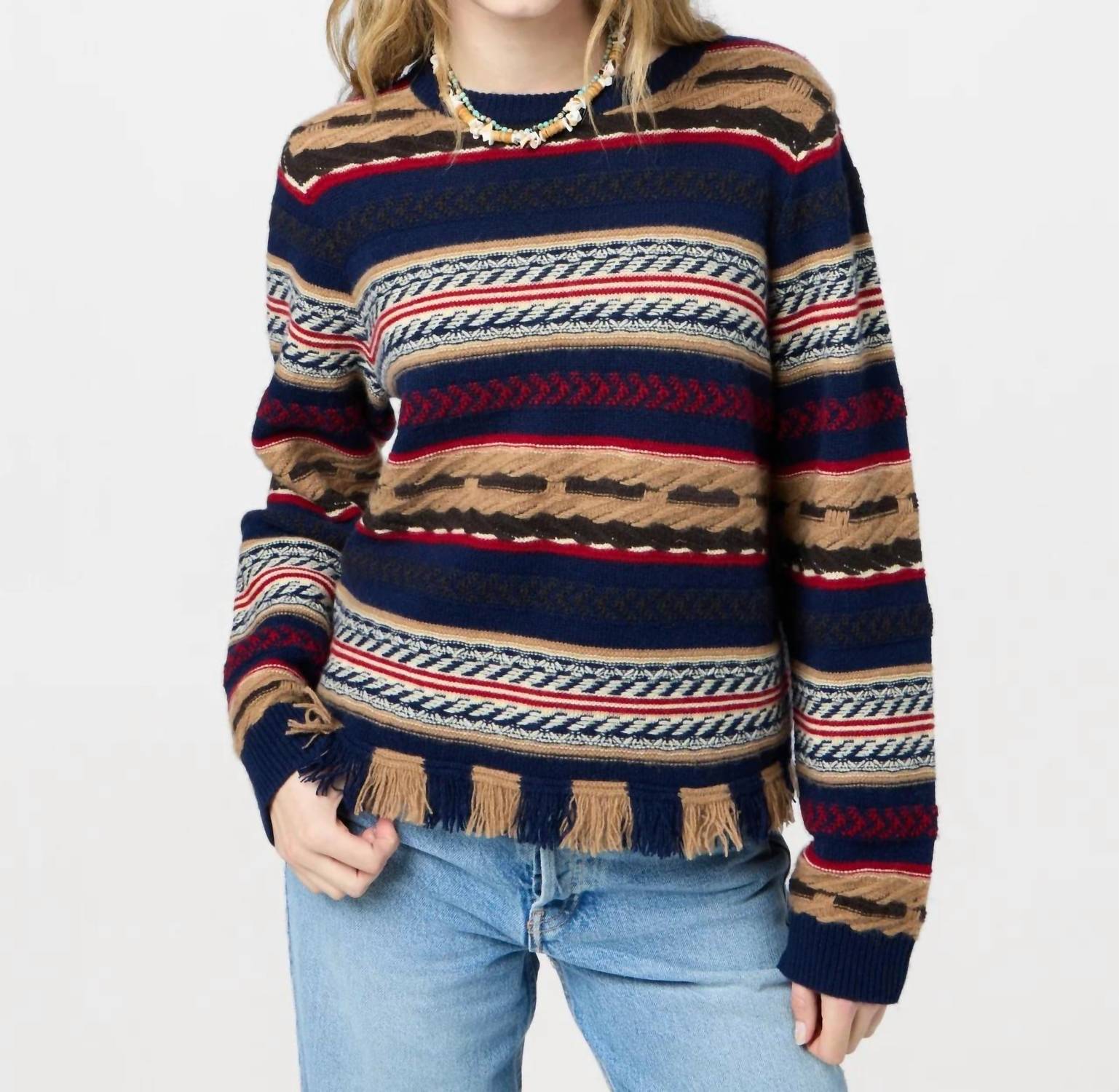 Guest In Residence - Western Stripe Crew Sweater
