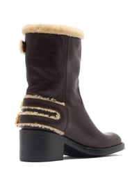 Chloe Women's Dakota Shearling Boot in burnt wood - women's shoe - alternate view