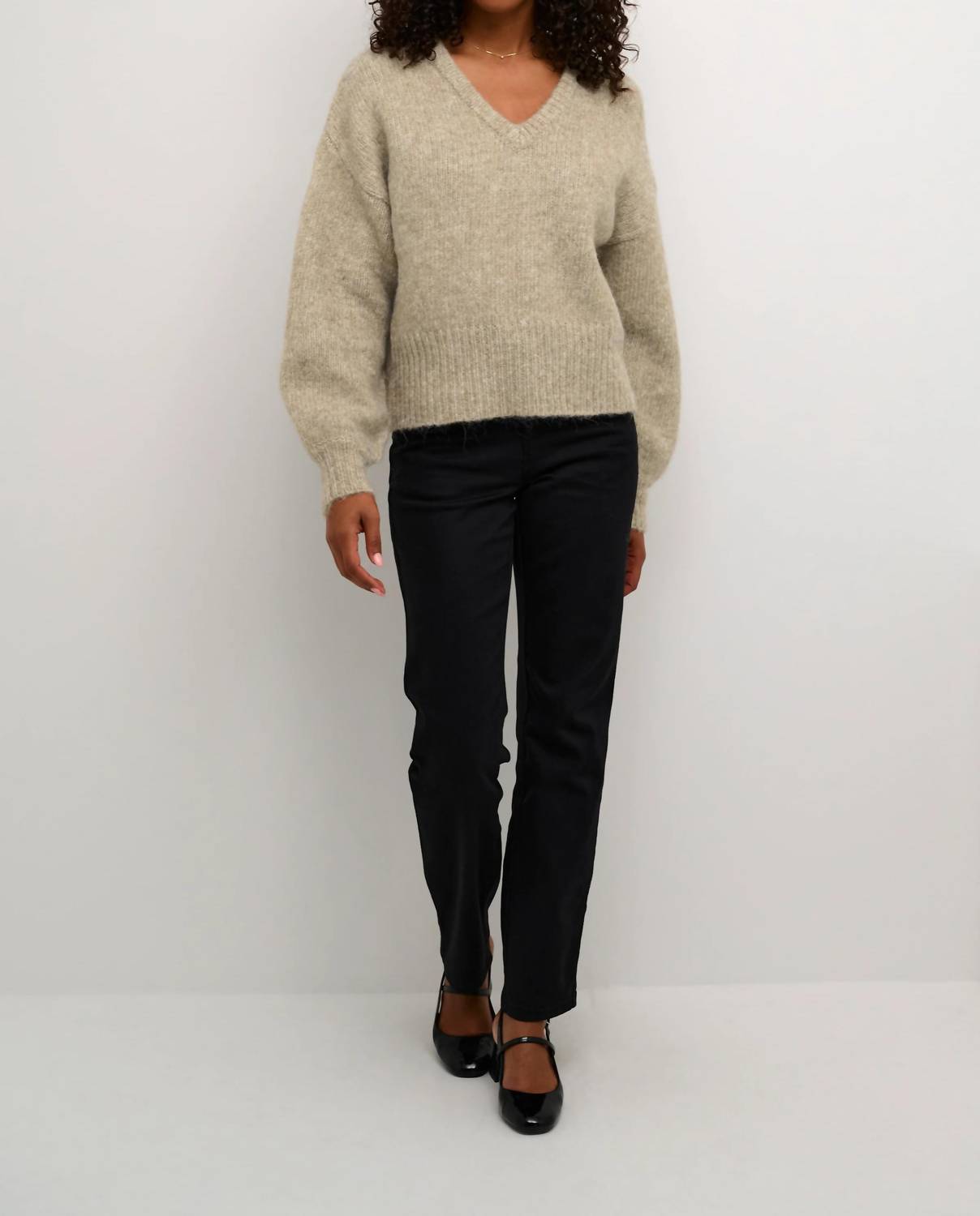 Kaffe - Katrina V-neck Casual Fit Pullover Sweater
