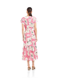 Fifteen Twenty - Kristine Tiered Front Slit Midi Dress