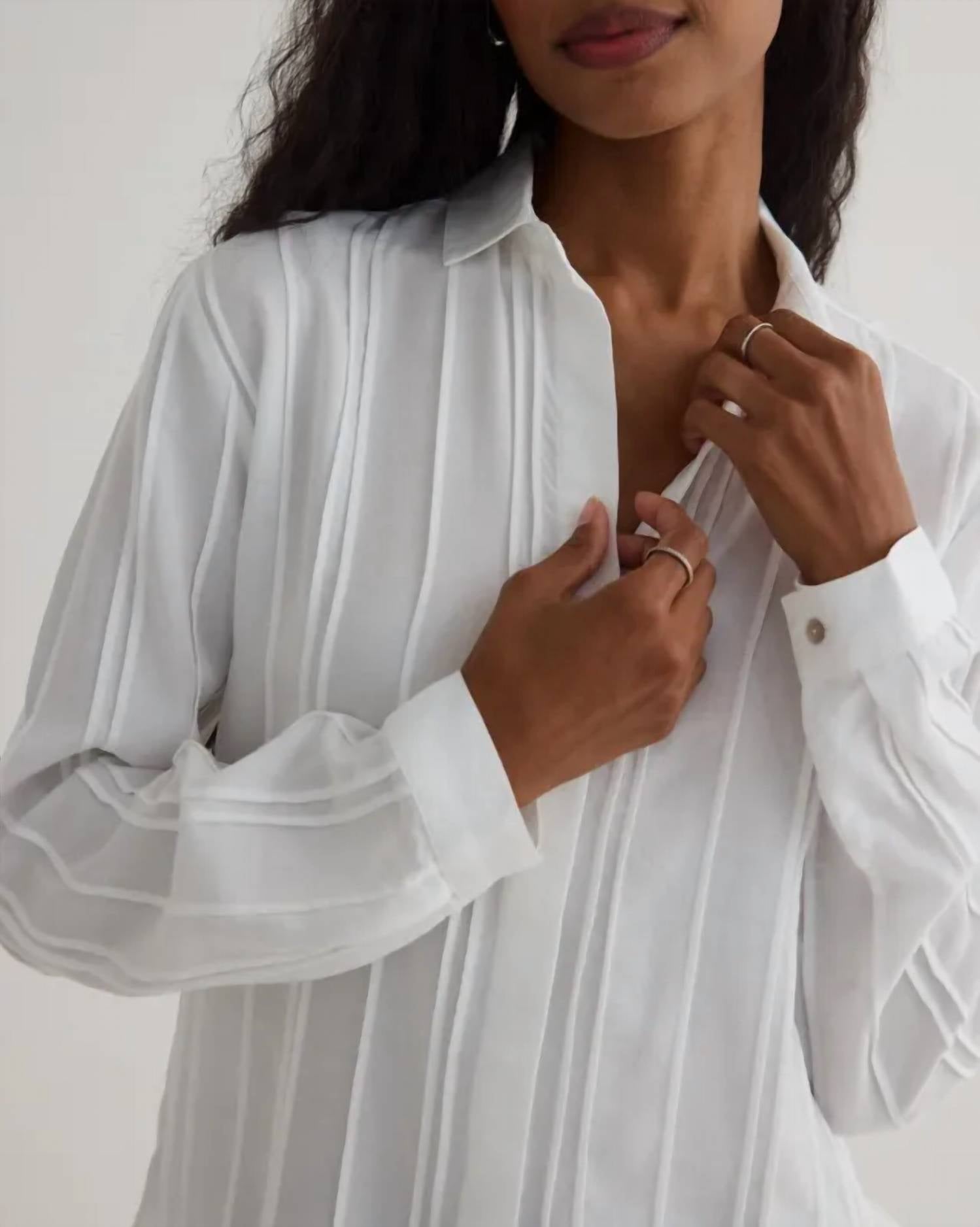 Bella Dahl - Pintuck Hidden Placket Shirt