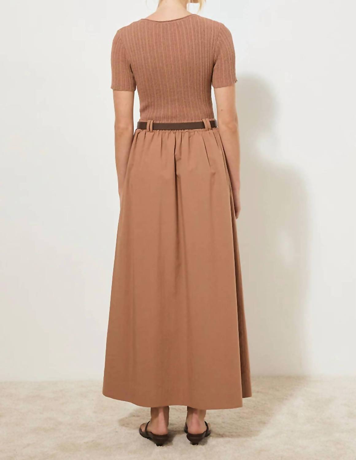 Mon Renn - Eternal Knit Combo Maxi Dress