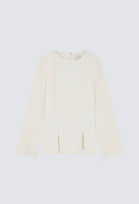 Loulou de Saison Renat Wool Blend Top in ivory - women's blouse - view 5