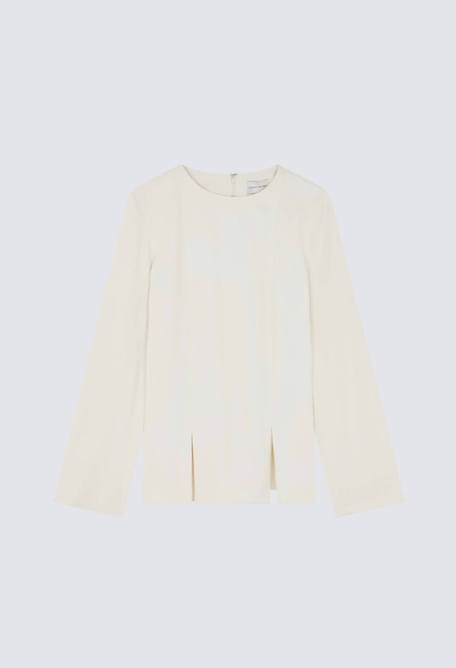 Loulou de Saison Renat Wool Blend Top in ivory - women's blouse - view 5