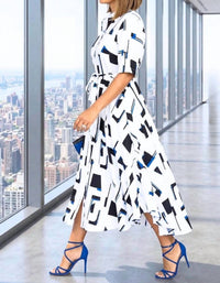 entro City Lights Midi Shirt Dress in white - women's dress - view 4