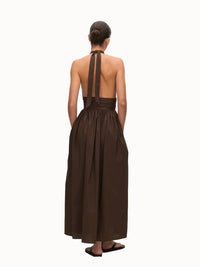 Matteau - Keyhole Halter Midi Dress