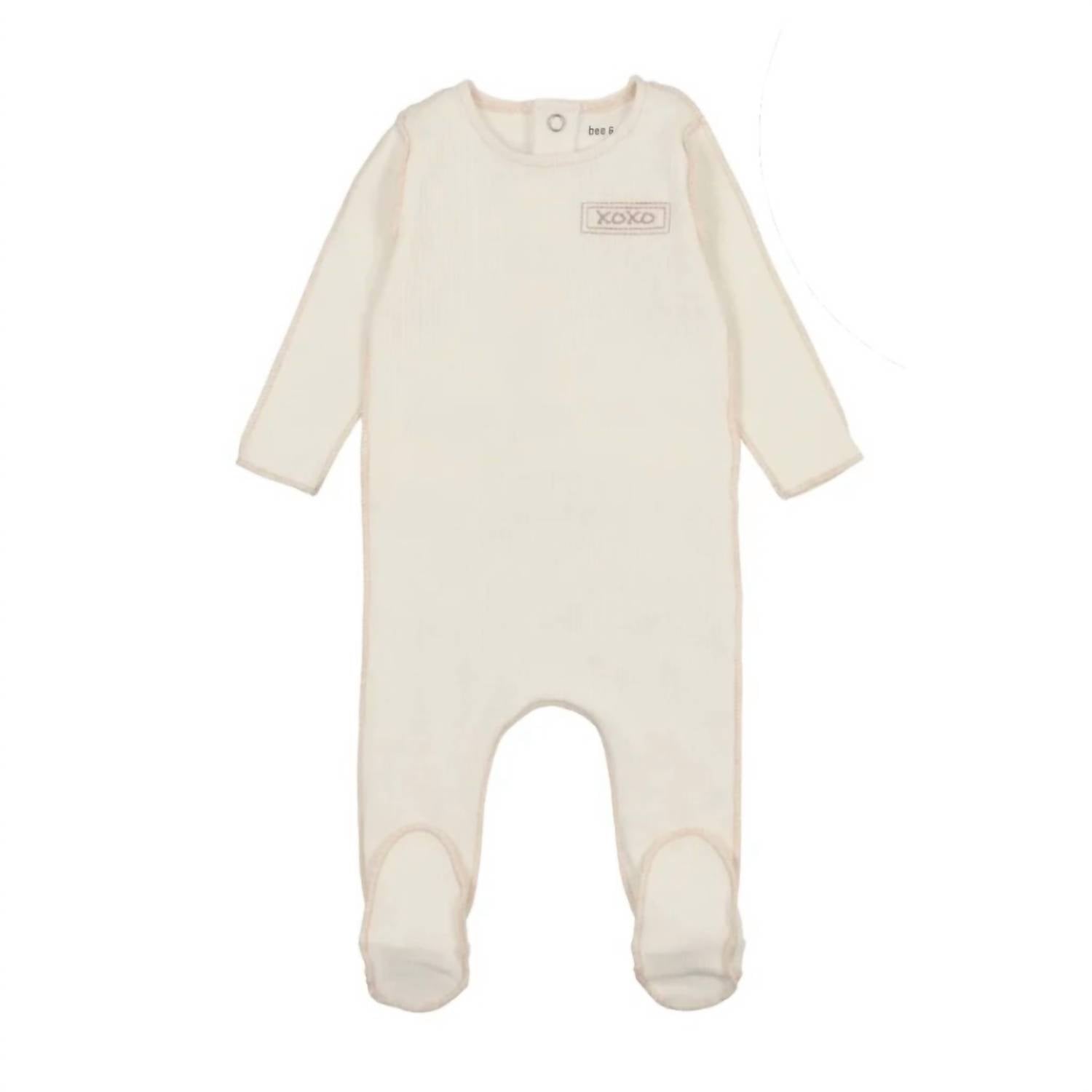 Bee And Dee - Baby's Classic Ribbed Footie & Bonnet Set
