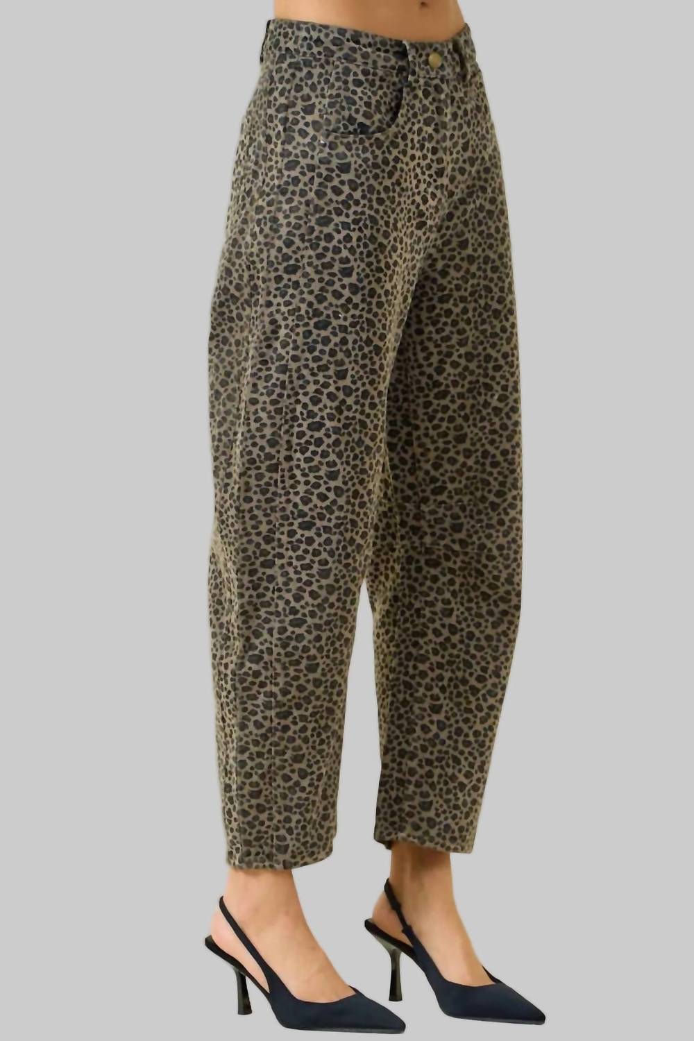 Doe And Rae - High Rise Barrel Leg Jeans