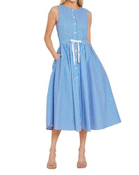 Dolce Cabo - Poplin Drawstring And Bow Back Midi Dress