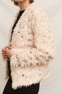 En Creme - Glitter Sequin Cardigan