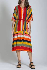 Apny - Women's Striped Maxi Dress