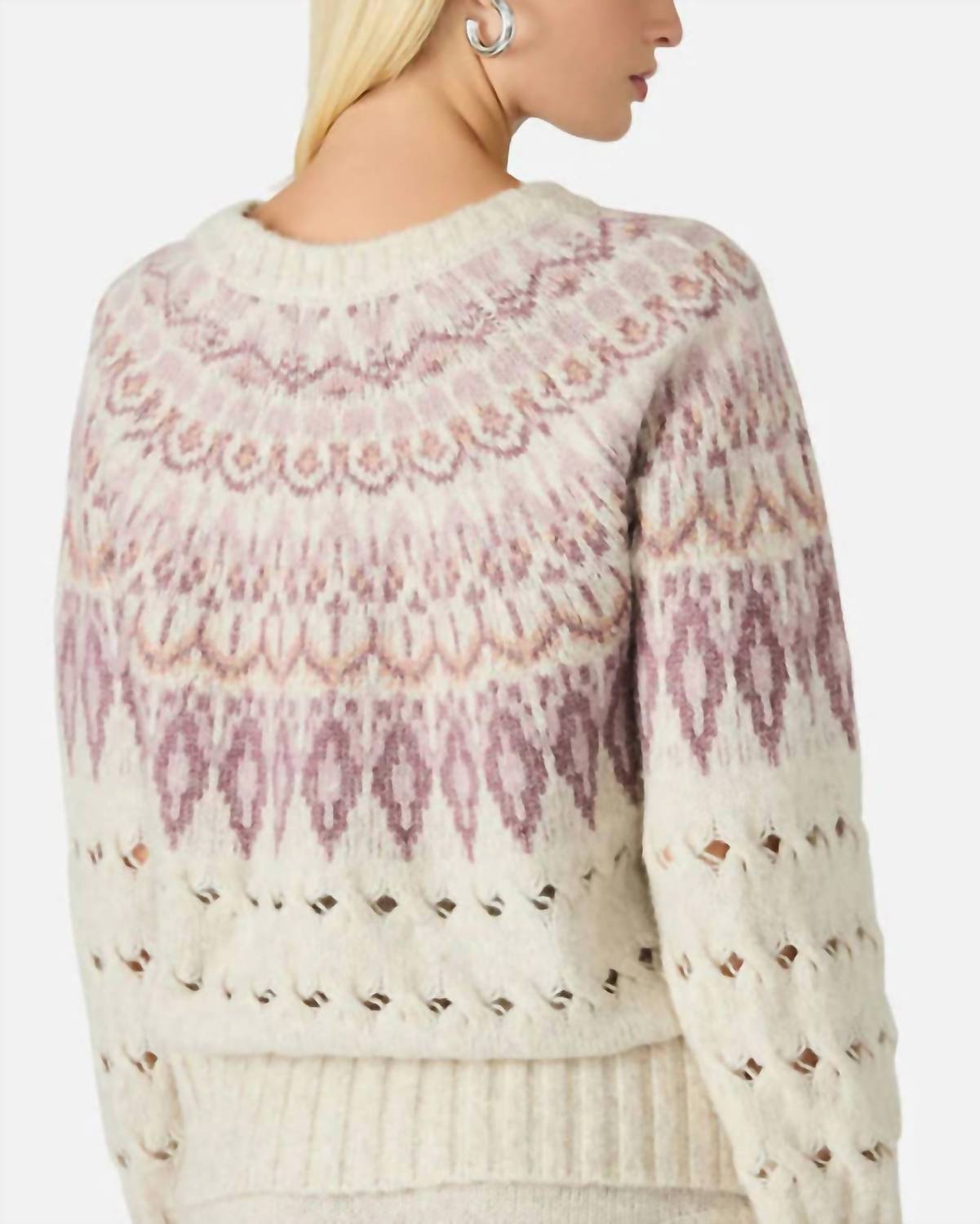 STEVE MADDEN Suzette Open Stitch Sweater in multi - women's sweater - view 4