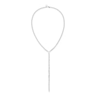 Eklexic - Women's Micro Link Curb Chain Lariat Necklace