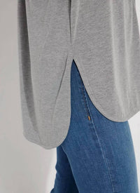 Lysse Zola Jersey Shirt in dark heather grey - women's blouse - view 5