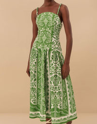 Farm Rio - Delicate Tapestry Midi Dress