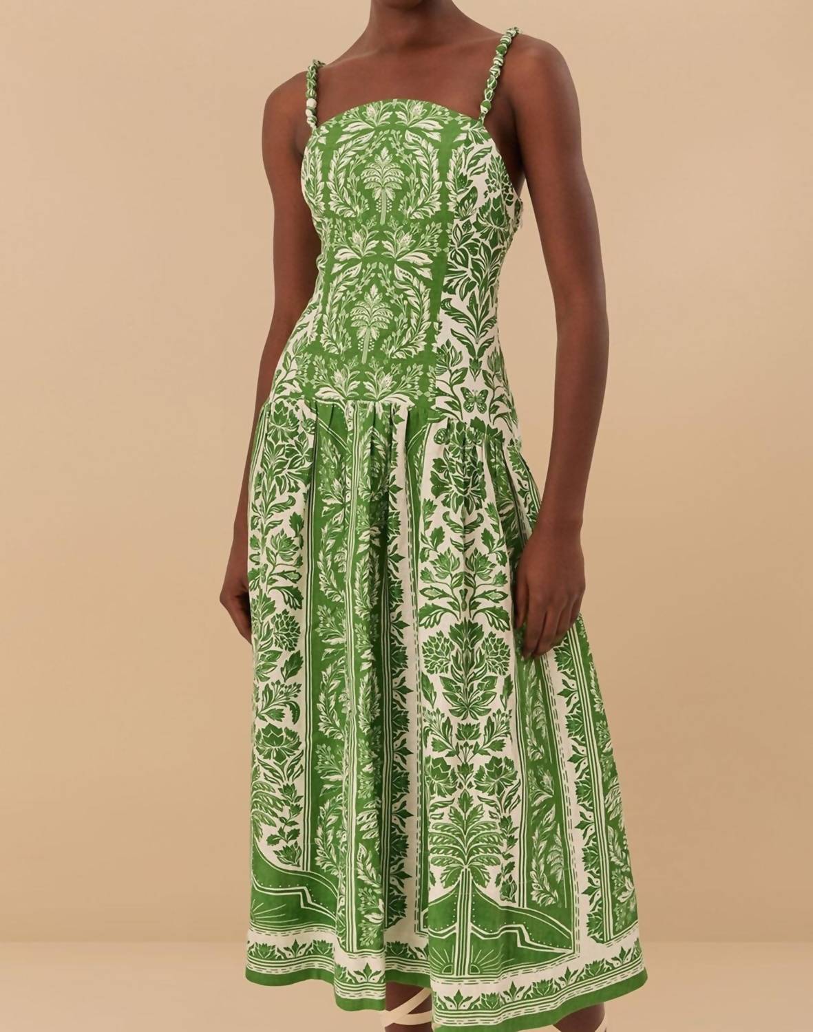 Farm Rio - Delicate Tapestry Midi Dress