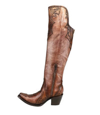 Corral - Women's Overlay Tall Western Snip Toe Boots