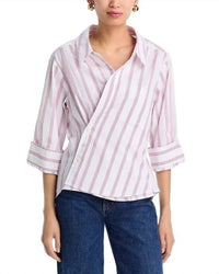 Cissa - Overshirt Asymmetrical Placket Top