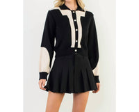 Thml - Colorblock Button Front Knit Cardigan