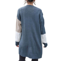 Lily Clothing - Long Color Matching Sweater Coat