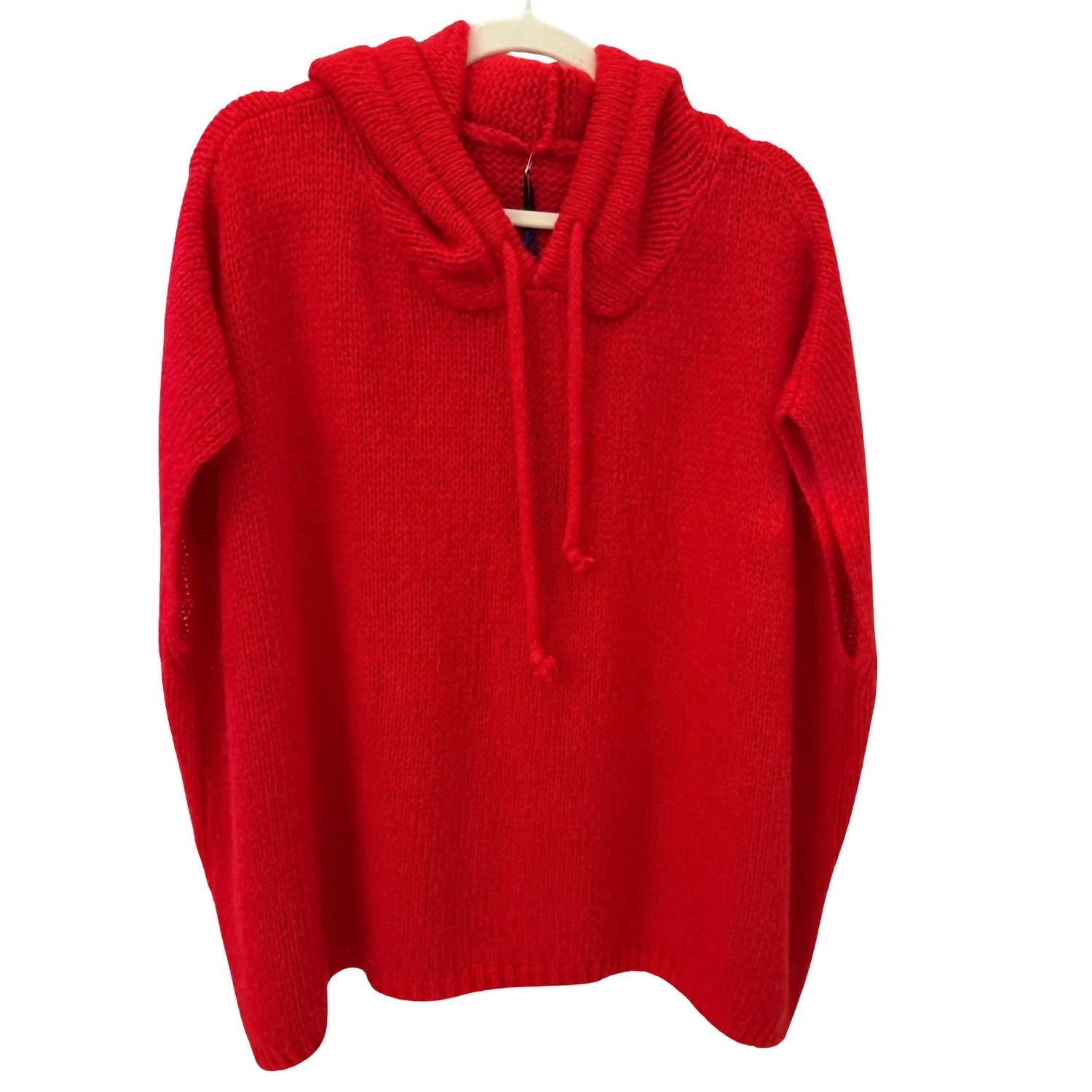 Made In Italy - An Autumn Haze Hooded Knit Top