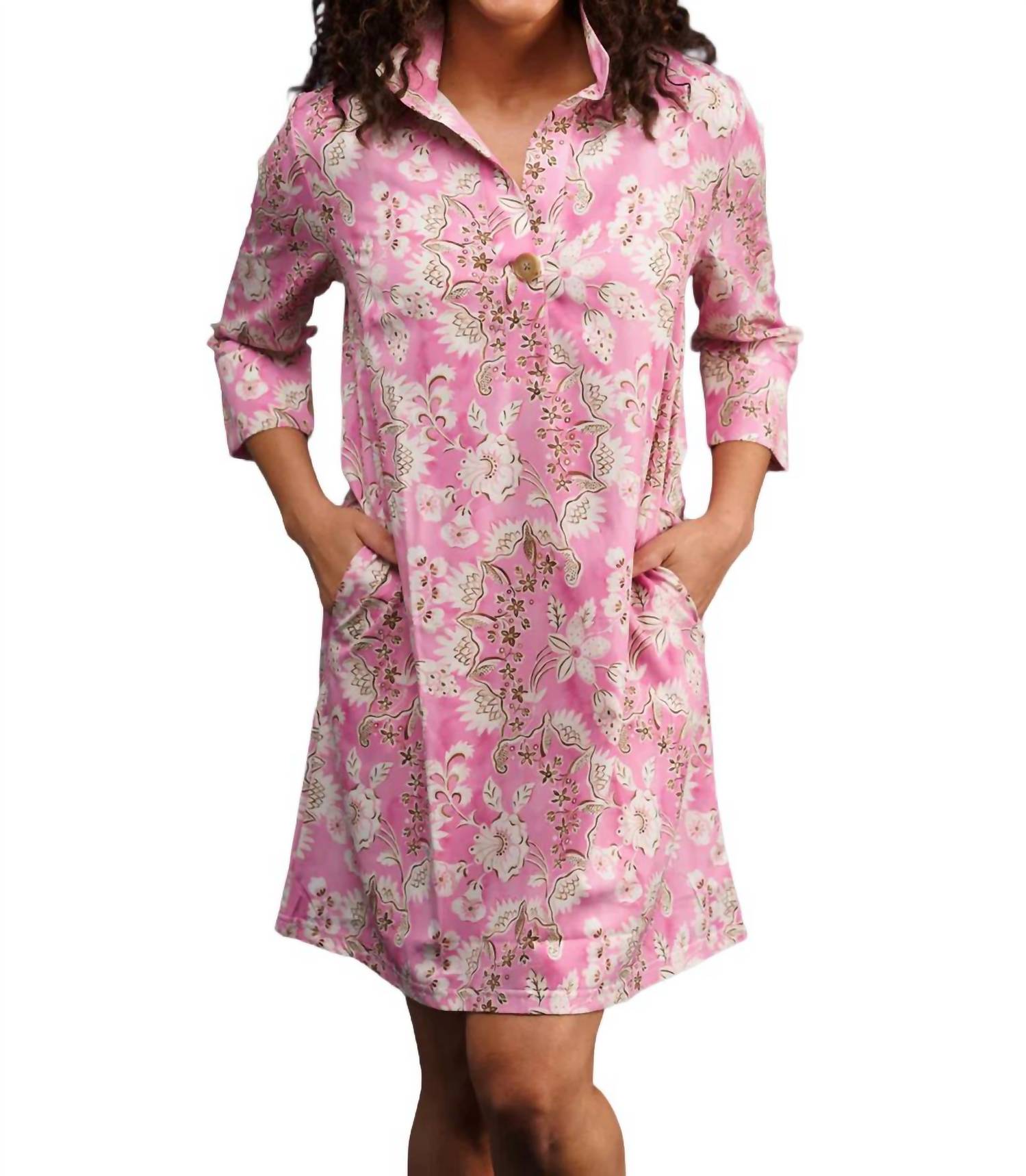 SMITH & QUINN Sophia Tunic Dress in petunia patisserie - women's dress - alternate view