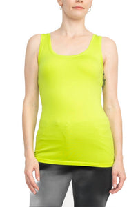 Alberto Makali - Scoop Neck Sleeveless Solid Spandex Top