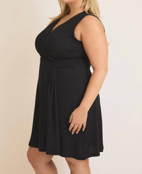 GILLI Lyndsay Surplice Dress in black - women's dress - alternate view