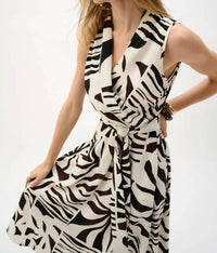 Joseph Ribkoff - Tropical Fit And Flare Wrap Dress