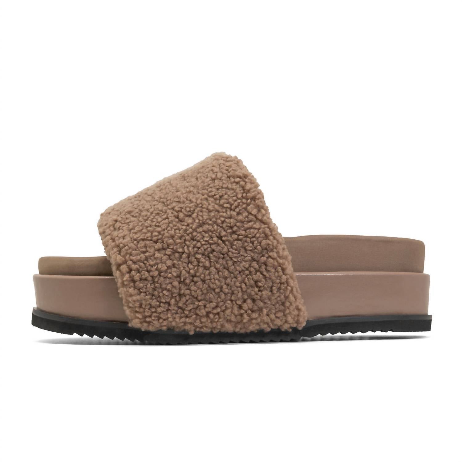 Roam - Women's Fuzzy Stripe Stack Slider