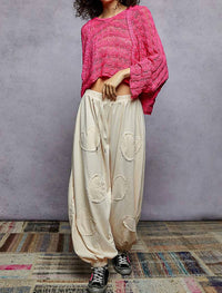 Pol - Pointed Solid Pattern V-neck Crop Hoodie