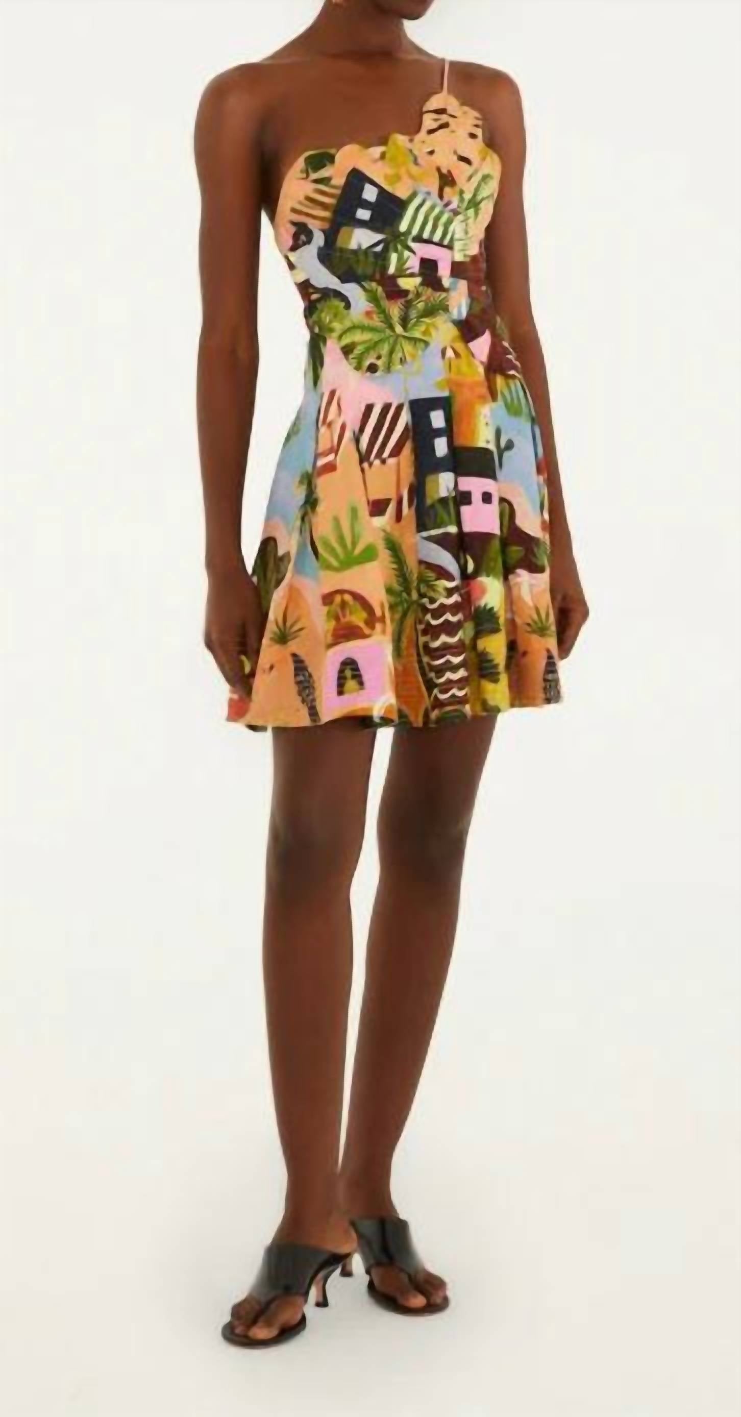 Farm Rio - Tropical Painting Mini Dress