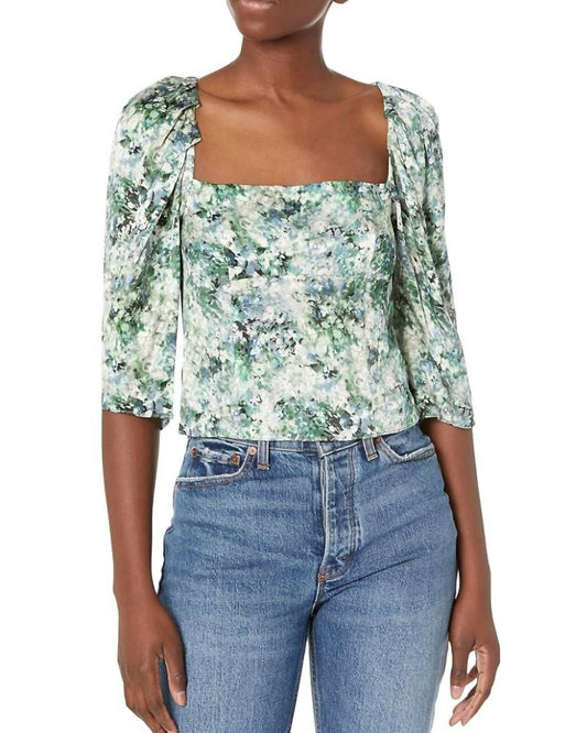 Vince - Painted Floral Draped Top