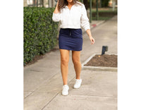 Julia Rose Naomi Jogger Skirt in navy 2 - women's skirt - view 4