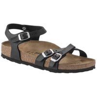 BIRKENSTOCK Women's Kumba Oiled Leather Sandals in black - women's sandal