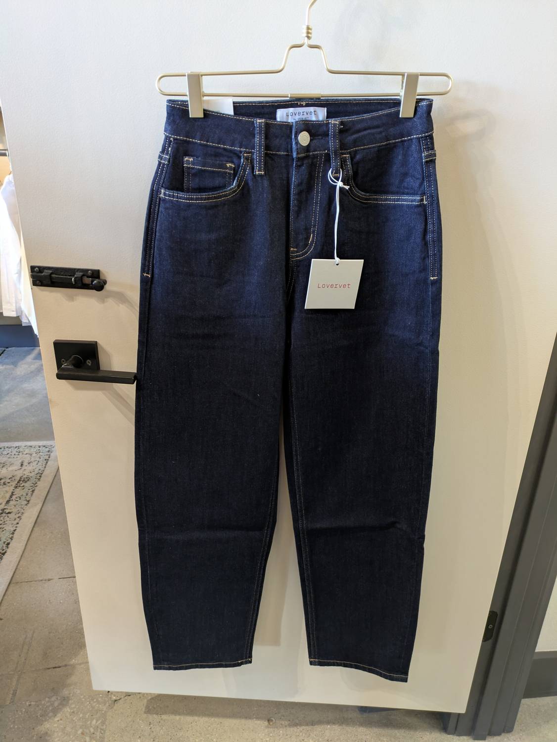 VERVET BY FLYING MONKEY Women's High Rise Slim Barrel Jean in blue - women's jeans