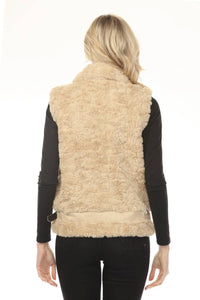 Metric Knits - Metric Knit Faux Fur Zip Up Vest