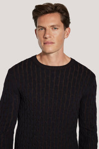 Jack Victor - Men's Cable Crew Neck Top