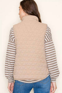 Staccato - Quilted Polar Collar Zip Up Padded Vest