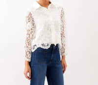 Karen Kane - Lace Button Down Soft Jacket