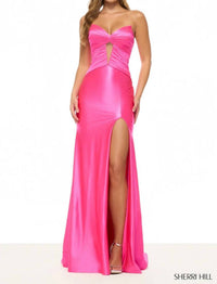 Sherri Hill - Strapless Stretch Satin Gown