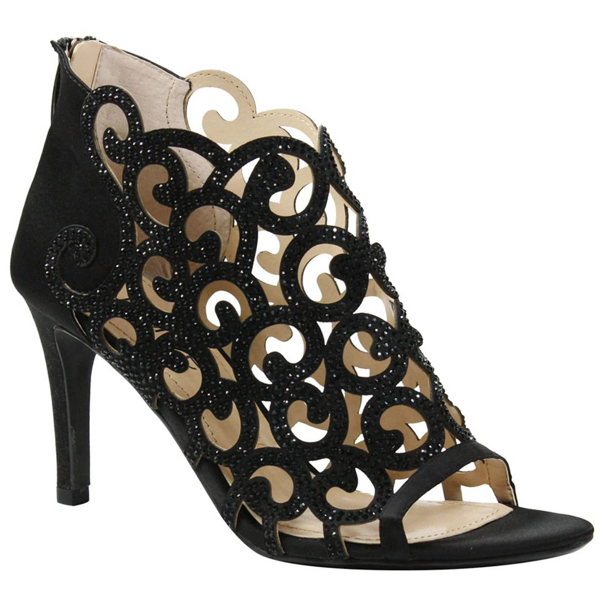 J. Renee - Women's Mcwayfalls Rhinestone Cage Dress Sandals