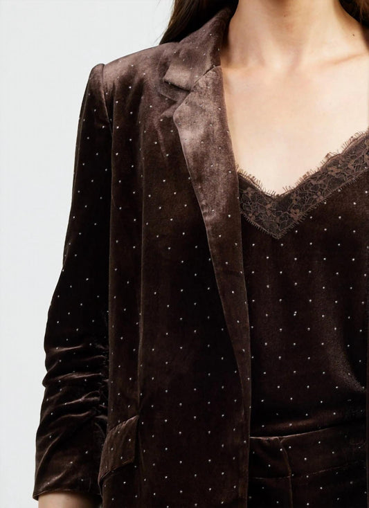 Skies Are Blue - Roma Studded Velvet Blazer