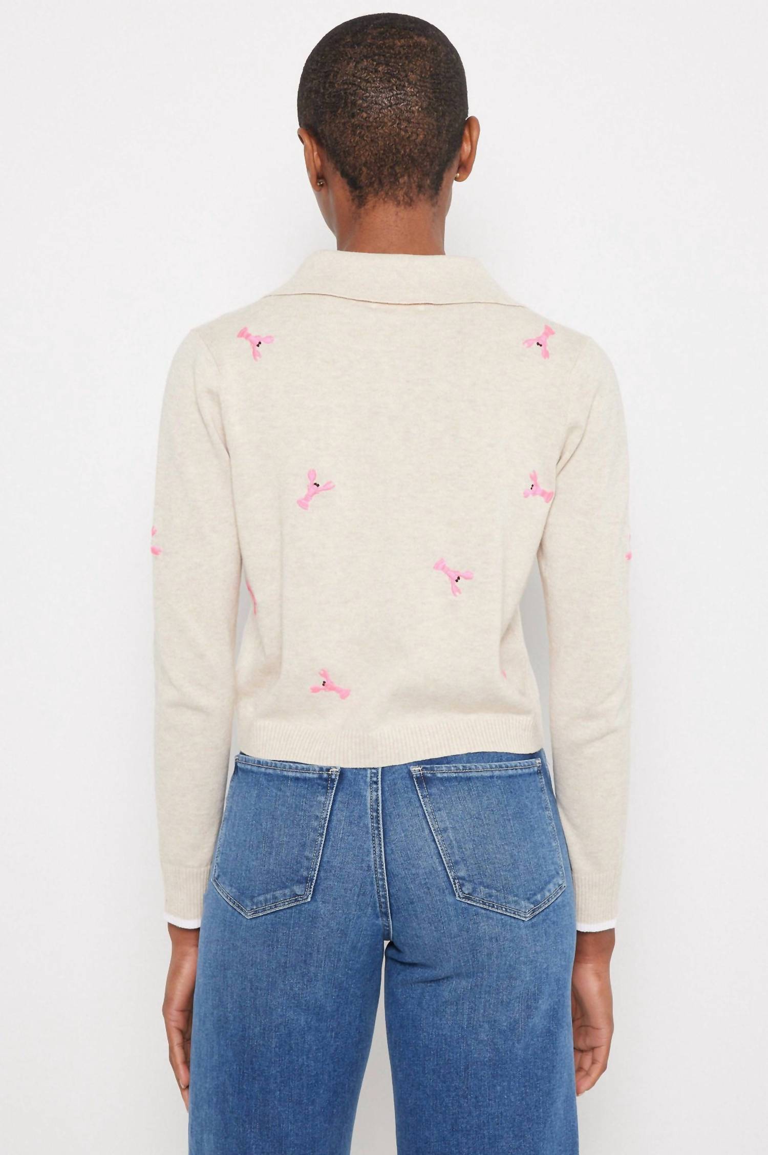 Lisa Todd - Lobster Embroidered Snap Sweater