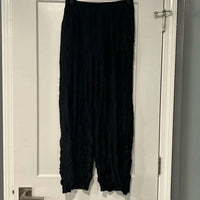 Shana Apparel Pull-on Crinkle Pants in black - women's pants - alternate view