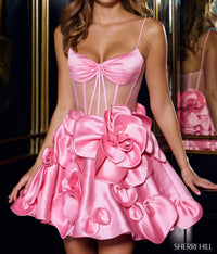 Sherri Hill Satin Cocktail Dress in pink - women's dress