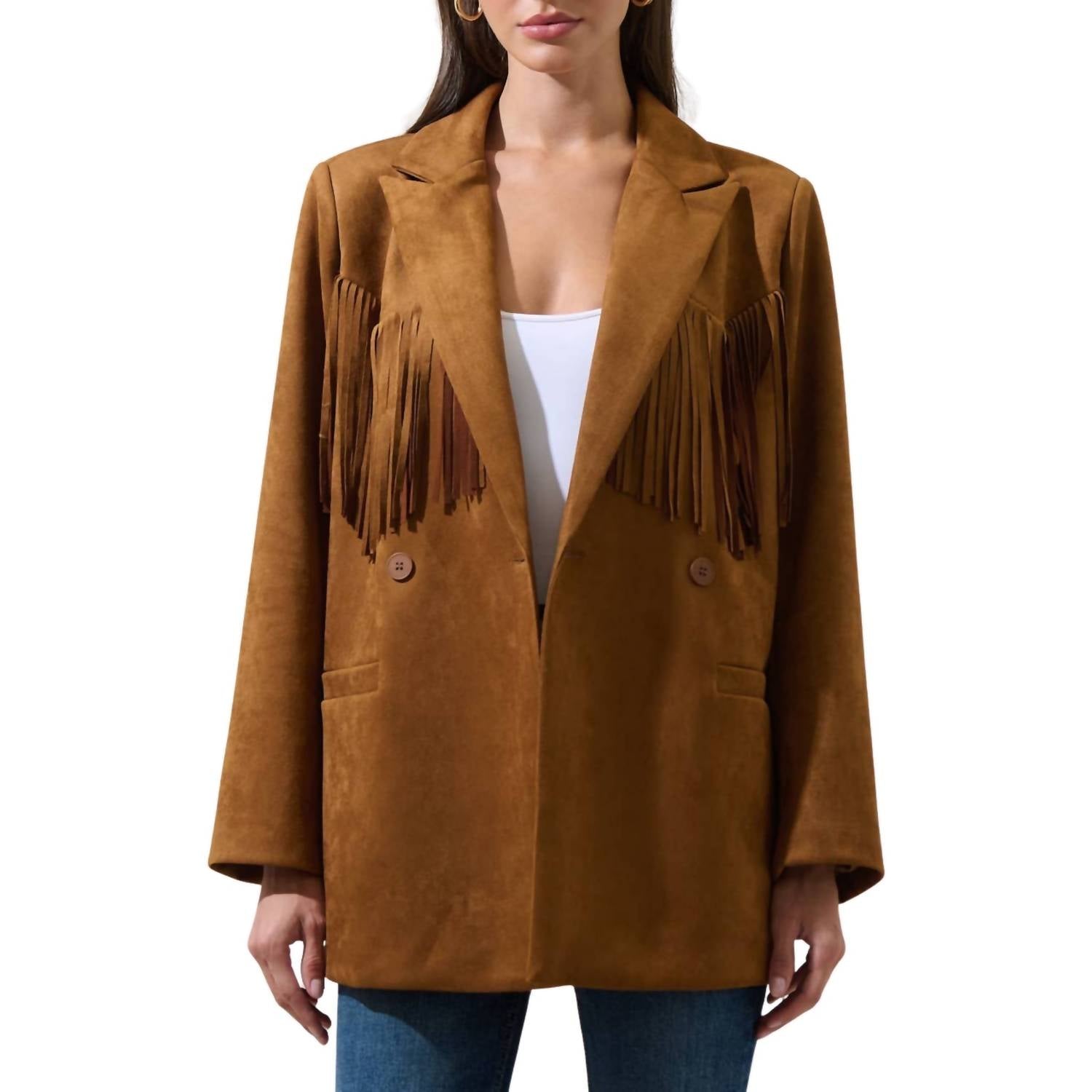 Sugarlips - Rufina Fringe Collared Jacket